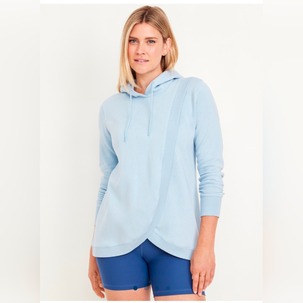 Maternity Cross-Front Nursing Pullover Hoodie